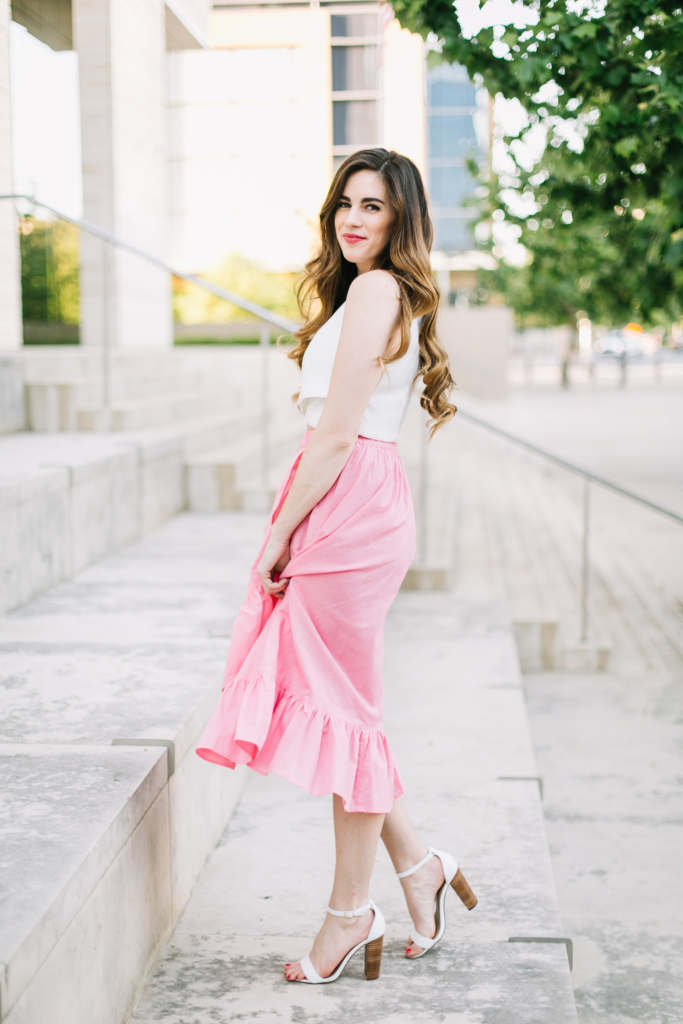 Too Cha Cha for Words A Pink Midi Skirt That Will Make You Smile