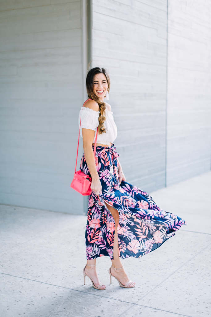 The Perfect Vacation Outfit: Tropical Maxi Skirt - By, Hilary Rose